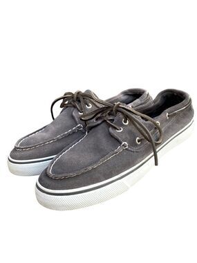 Sperry Topsider Bahama II Canvas Grey Sneakers Shoes Women’s size 9.5